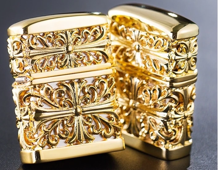 

Original Authentic brand lighters heavy armor singular cross hollow gold jersey