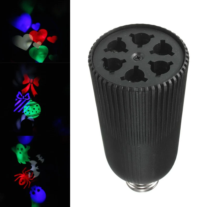 

Outdoor Snowflake Heart Ghost Pattern LED Waterproof Landscape Light Rotating Lawn Garden Lamp CLH@8