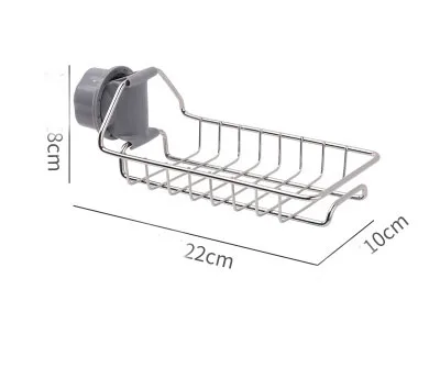 Кухонная раковина смеситель из нержавеющей стали сушилка вешалка держатель Полка губка пилинг нож лотки для хранения полочки-органайзеры - Цвет: 22cm x 10cm x 8cm