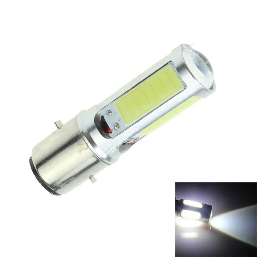 2016 NEW HOT BA20D H6 E301 White COB LED Motor Bike Moped ATV Headlight Bulb Fog