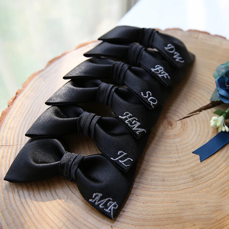 1 шт. в партии, персонализированные галстук-бабочка для смокинга, мужские шотландские галстуки-бабочки, Мужская Свадьба девичник, Команда жениха, шафера, лучшие мужские подарки