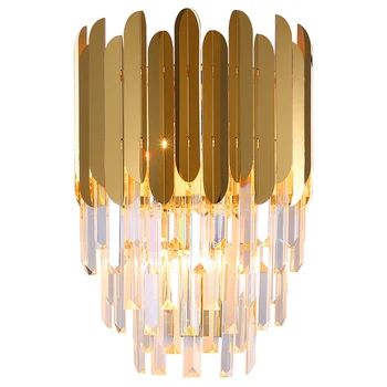 

high quality crysal wall light modern wall lamps Dia30*H42cm lustre LED wandlampen living room bedroom lights