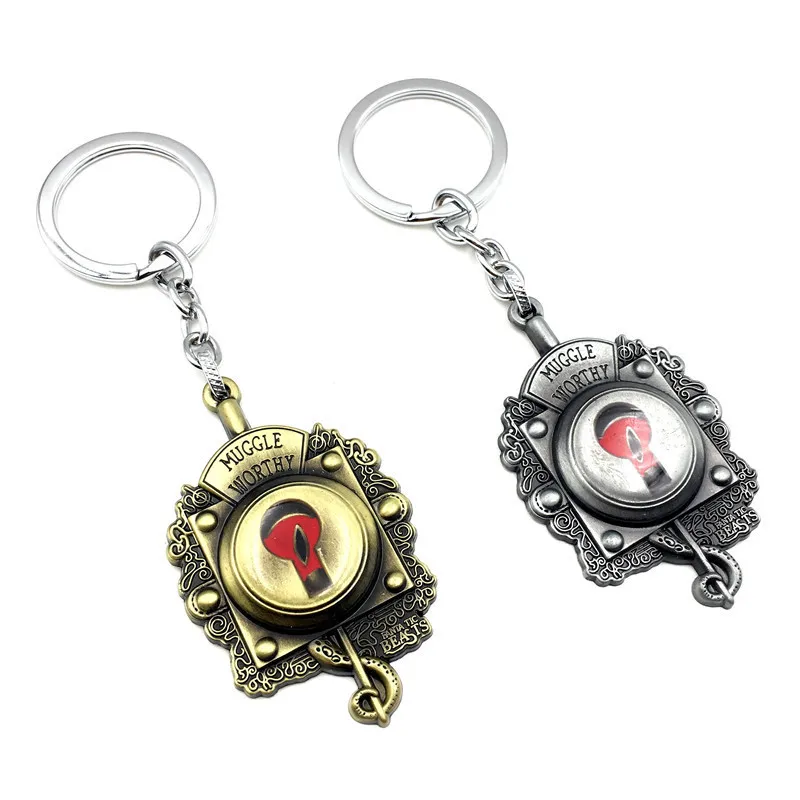 fantastic beasts    find  keychain muggle worthy metal