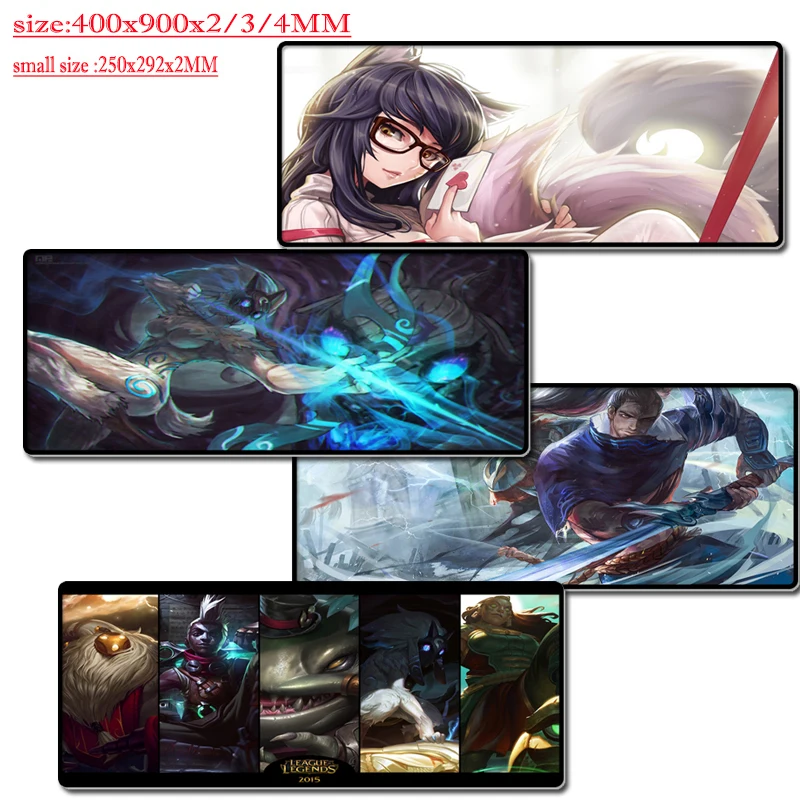 Congsipad XXL Big Large Size Mousepad 400x900x3MM LOL League of Legends Gaming Mouse Mat Pad To Improve Mouse Speed Pc Table Mat