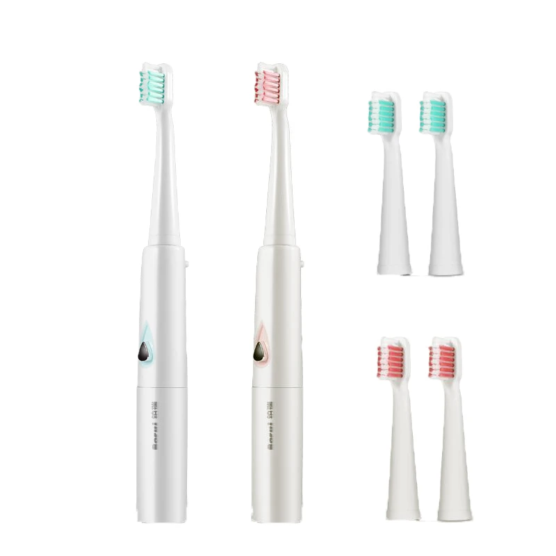 

Ultrasonic Electric Toothbrush 2 Replacement Heads for Children Kids Adults Waterproof Sonic Teeth Brush Dental Oral Hygiene