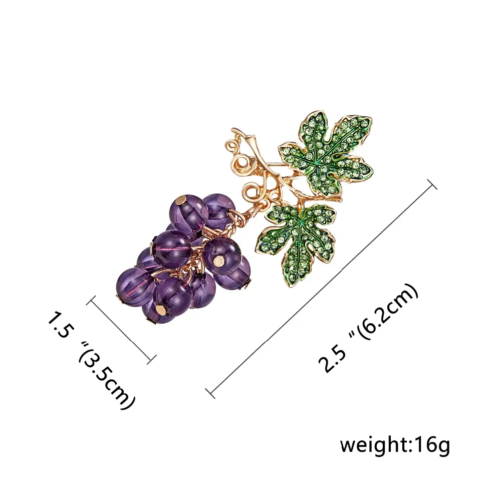 RINHOO Кристалл Виноград броши для женщин милая роскошная брошь булавка модные украшения элегантный свадебный букет Брошь Бижутерия