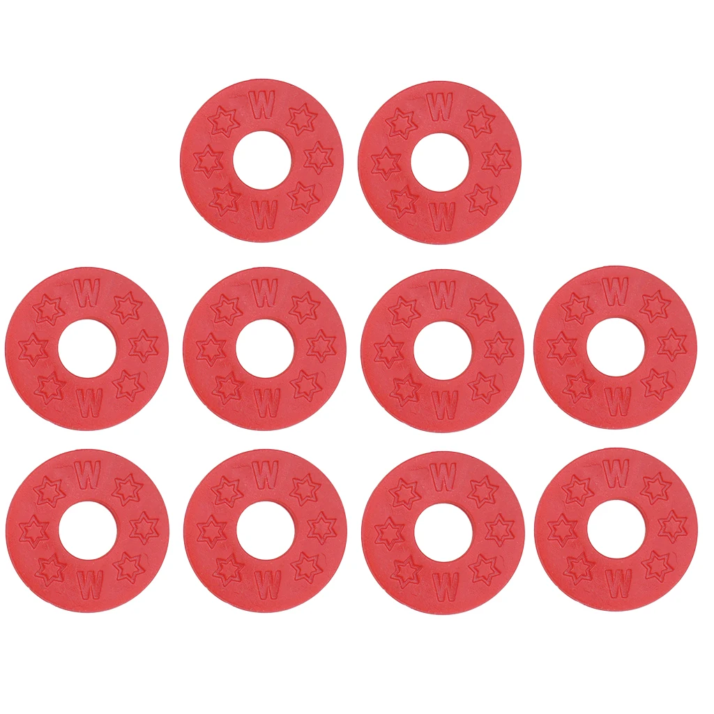 10 Pieces Acoustic Electric Guitar Bass Strap Block Rubber Safety Strap Lock Washer Gasket Cushion