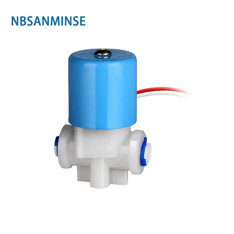 

SMLC 10 Series Water Dispenser Plastic Solenoid Electric Valve Normally Closed Direct Acting R 1/4" Quick Connected Pipe Sanmin