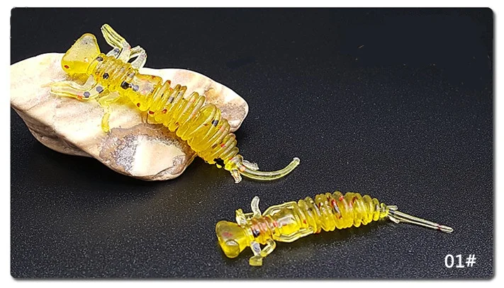 Стрекоза мягкий рыболовный червь 40 мм 50 мм приманки для ловли личинки приманки рыболовные приманки искусственные снасти приманка - Цвет: Color 1