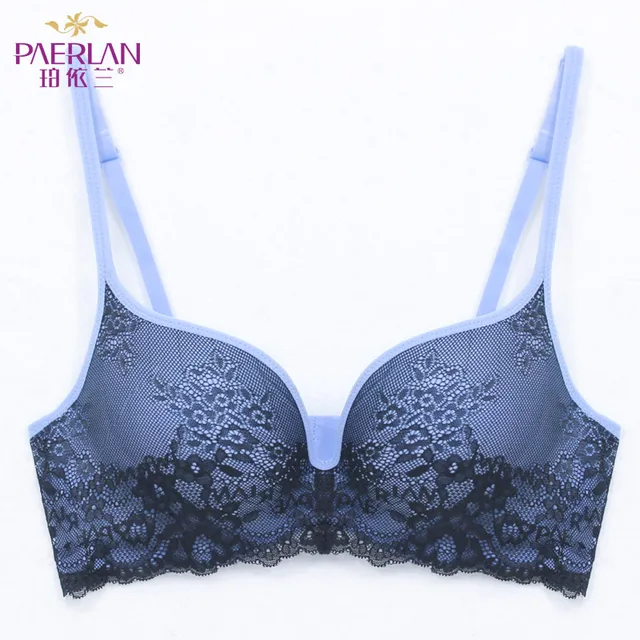 Buy PAERLAN Seamless Wire Free lace bra small breasts Push Up One Piece sexy