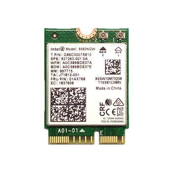 

SSEA New Wireless Card for for Intel Wireless AC 9560 9560NGW 802.11ac NGFF 2.4G/5Ghz 1.73Gbps Card Bluetooth 5.0 FRU 01AX768