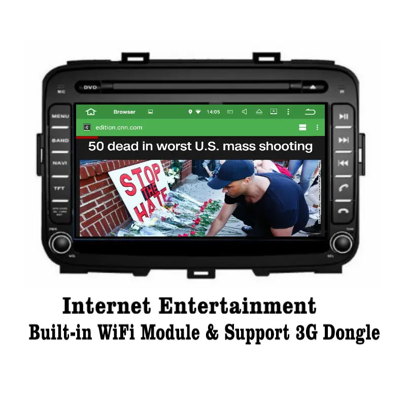 Flash Deal Liislee Android 7.1 2G RAM For Kia Carens 2013~2016 NEW Car Radio Audio Video Multimedia DVD Player WIFI DVR GPS Navi Navigation 2