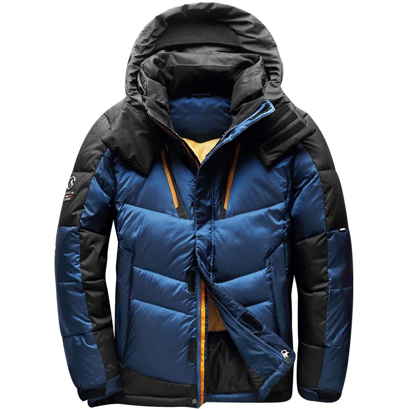 2018 New men winter Camping Hiking jackets brand clothing jacket duck down thick warm outwear Zip fastener Removable cap цена 2018 New men winter Camping Hiking jackets brand clothing jacket duck down thick warm outwear Zip fastener Removable cap цены онлайн