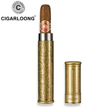 CIGARLOONG чехол для сигар тюбик увлажняющего средства для путешествий портативный из нержавеющей стали один филиал трубка для сигар CG-3047