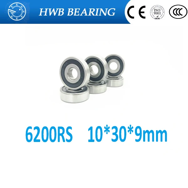 free shipping 10pcs 6200-2RS 6200 rs 10*30*9 mm double Rubber sealing cover deep groove ball bearing free shipping 10pcs 6200-2RS 6200 rs 10*30*9 mm double Rubber sealing cover deep groove ball bearing