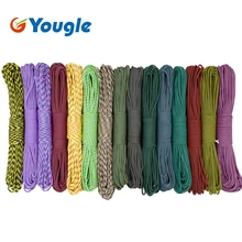 Новинка 550 фунт 50 футов 100 футов 4 мм диаметр 9 нитей Паракорд парашютный шнур шнурок для палатки Guyline Mil Spec type III для пеших прогулок кемпинга