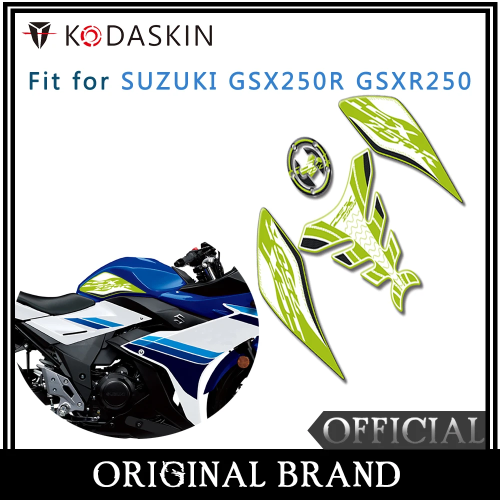 

KODASKIN Fuel Tank Cap Sticker Fish Sticker Sticker Fit For SUZUKI GSX250R GSXR250 (Green)