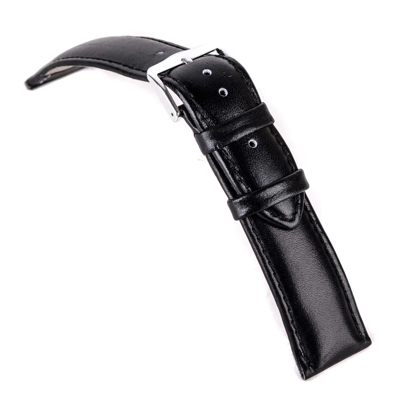 Luxury Watch Band 12mm,14mm,16mm,18mm,20mm,22mm,24mm Soft Sweatband Leather Strap Steel Buckle Wrist WatchBand