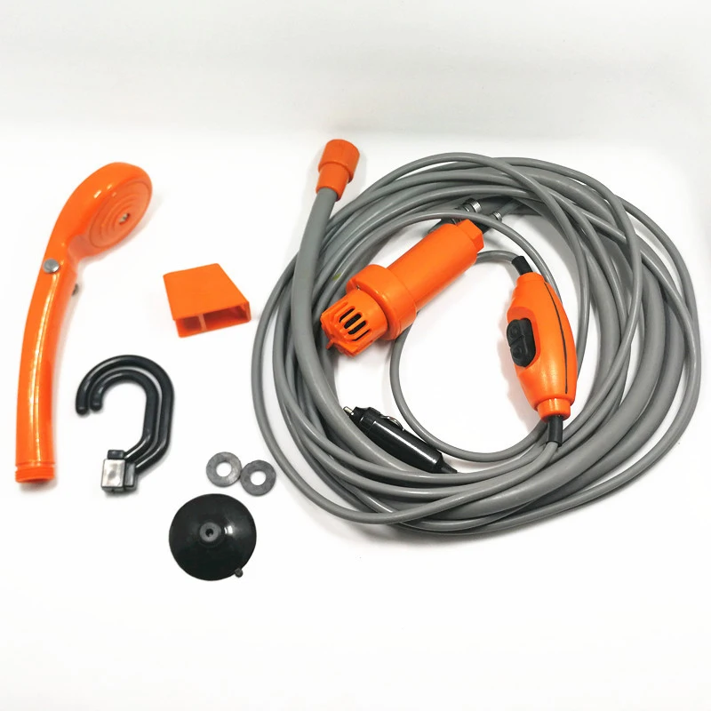 

12V ELECTRIC PORTABLE CAMPING SHOWER with STORAGE BAG boat caravan car hiking