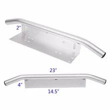 23 ”argento In Alluminio Toro Bull Bar Paraurti Anteriore Targa Fanale posteriore Staffa di Montaggio Del Supporto del Supporto Della Lampada di Lavoro per SUV Auto