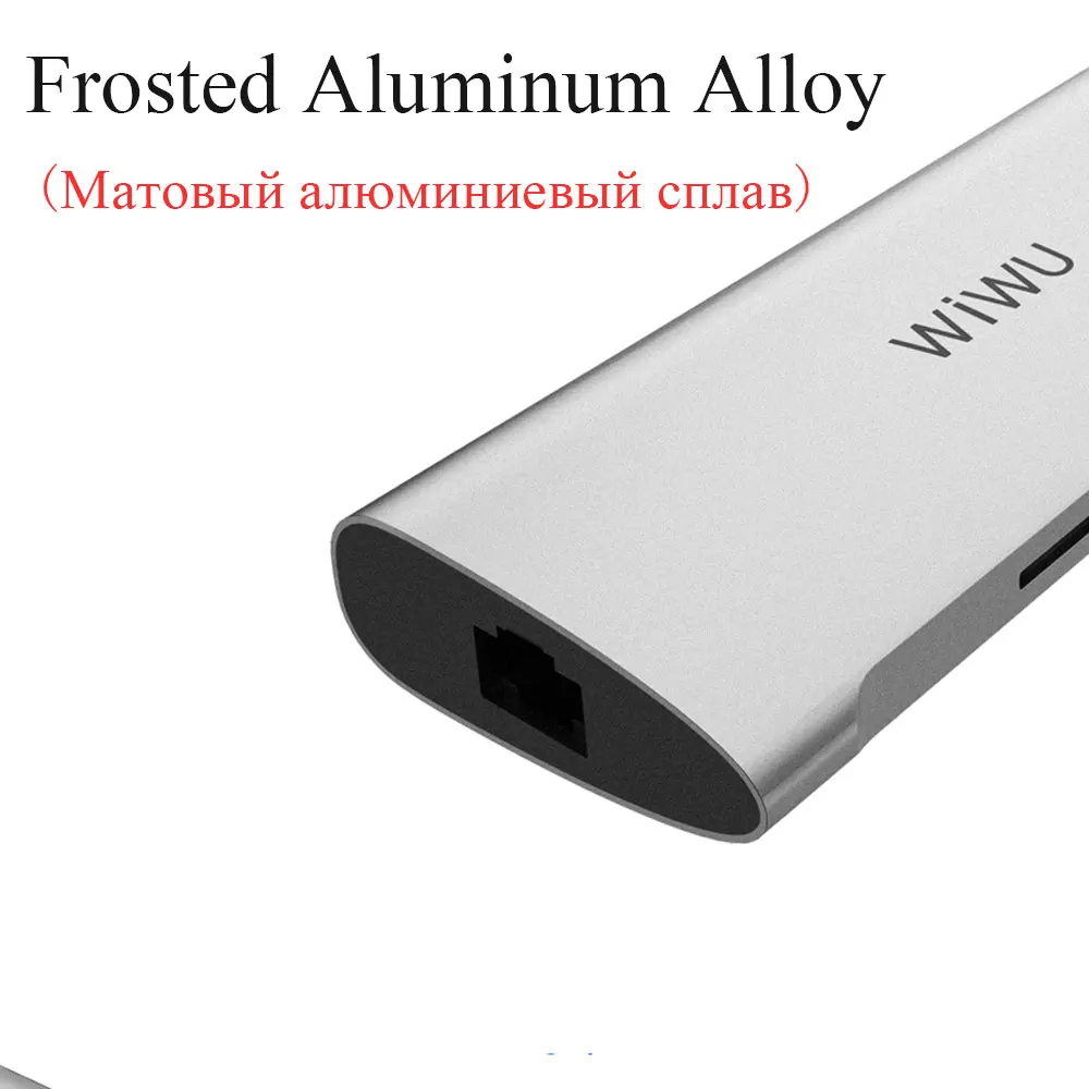 WiWU usb-хаб type C концентратор для MacBook Pro с несколькими портами USB 3,0 концентратор RJ45 адаптер для samsung huawei P20/30 USB разветвитель USB 3,0 концентратор