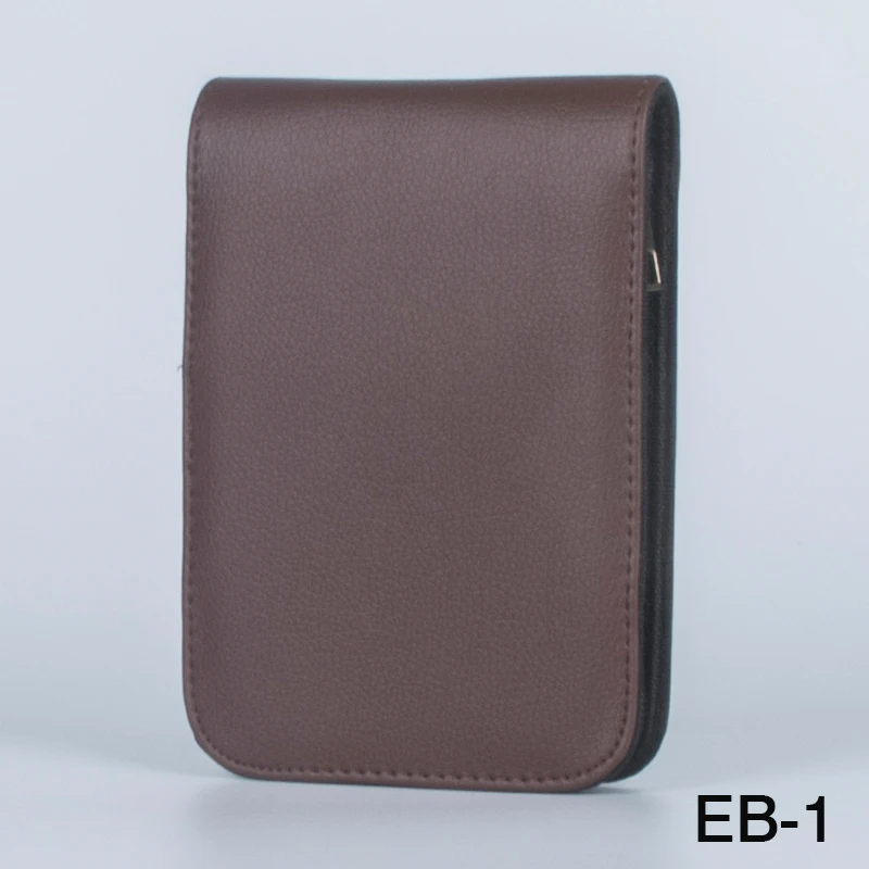  Fountain Pen Case for 12 Pens PU Leather Brown with black Zipper