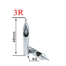 50 шт Размеры 3RT татуировки наконечники из нержавеющей стали колпачки для татуажа наконечники для игл