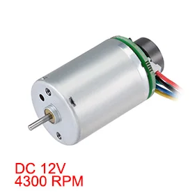 

UXCELL Hot Sale 1 Pcs Micro Motor DC 12V 4300RPM 6 Wire High Speed Encoder Motor for DIY Hobby Toy Cars Remote Control
