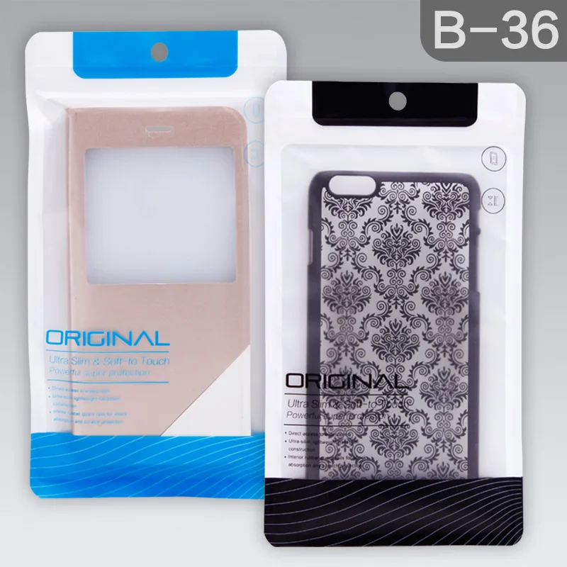 B-36 Clear plastic packaging bag cellphone case accessories retail packing PVC CPP bag forGalaxy S7edge accessories 2000pcs