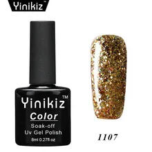 Кристальный Цвет Сияющий Золотой лак для ногтей Гель-лак УФ Цвет Vernis Полупостоянный Гель-лак для маникюра праймер верхнее покрытие блеск