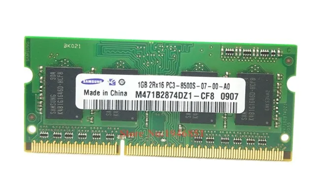 Samsung ноутбук память DDR3 1 ГБ 1066 МГц PC3-8500 ноутбук ram 8500S