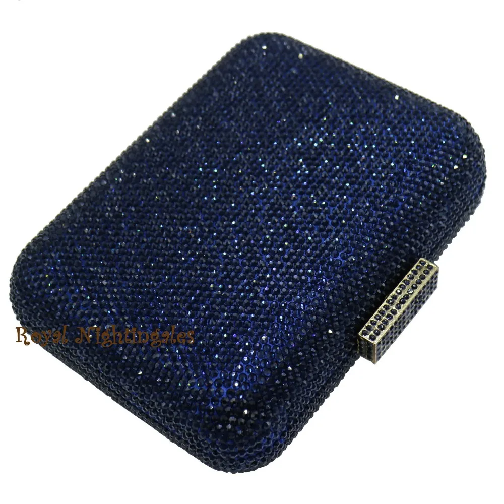 Luxury Navy Blue Evening Bags And Crystal Box Clutch For Women Party Luxury Navy Blue Evening Bags And Crystal Box Clutch For Women Party Purses In From Luggage On Aliexpress