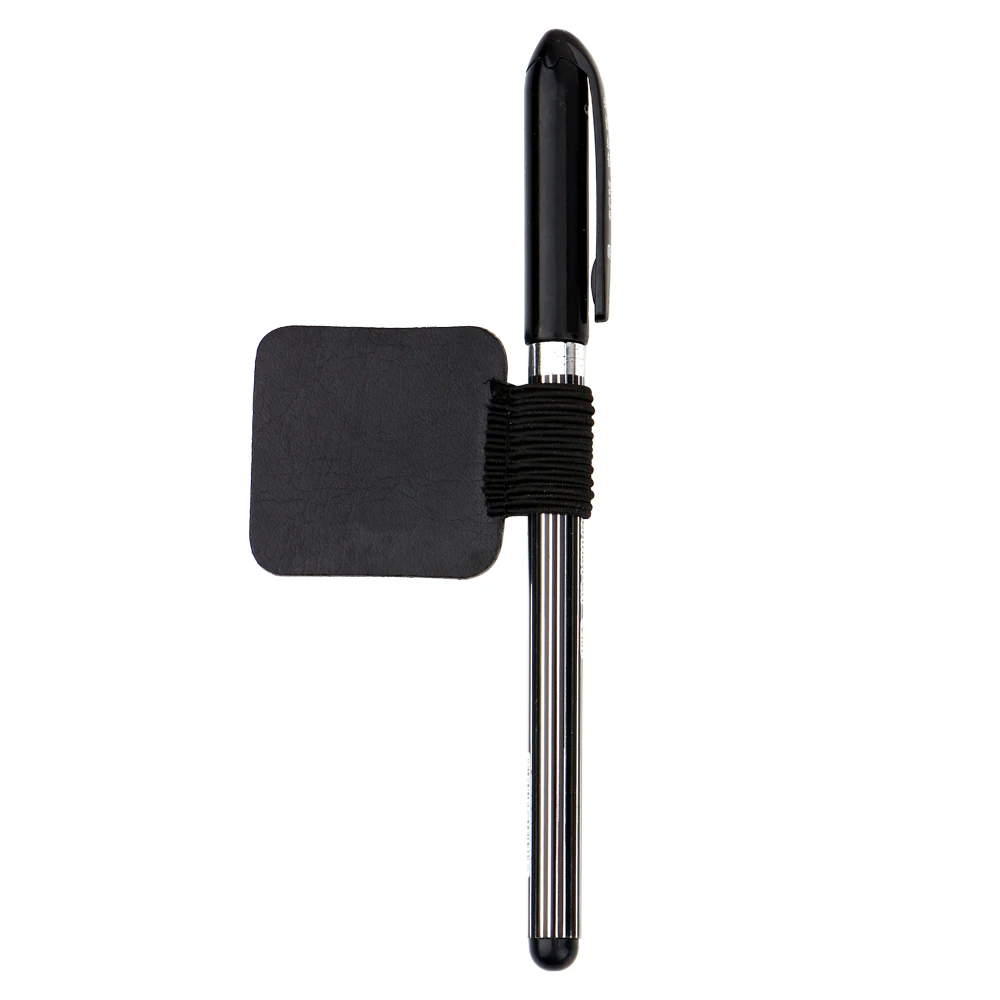 Creative Vintage Clip Self adhesive Leather Pen Holder for Traveler Planner Notebook Paper