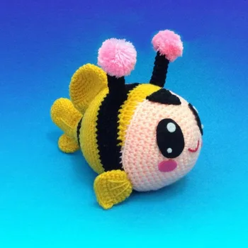 

crochet toy amigurumi doll fish in bee rattle model number SCA0016