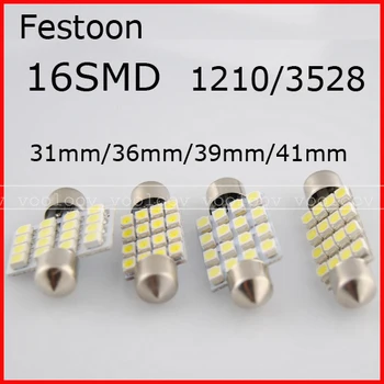 

2PCS/LOT in stock C5W Festoon 16SMD 16 SMD LED 3528 SMD 1210 31MM 36MM 39MM 41MM HK POST free shipping