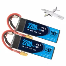 2PCS DXF lipo battery 11.1v 2200mAh 3S 35C 25C MAX 70C For Trex-450 Fixed-wing RC Helicopter Car Boat quadcopter