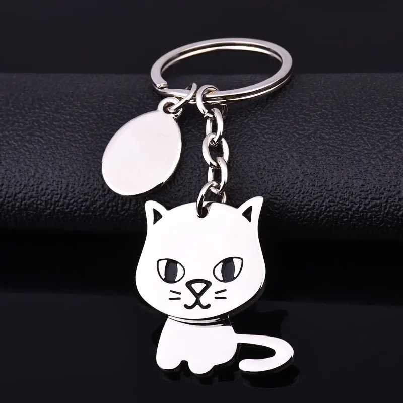 

cat keychain cute key ring for women kitty key chain key holder high quality portachiavi llaveros chaveiro bag charm