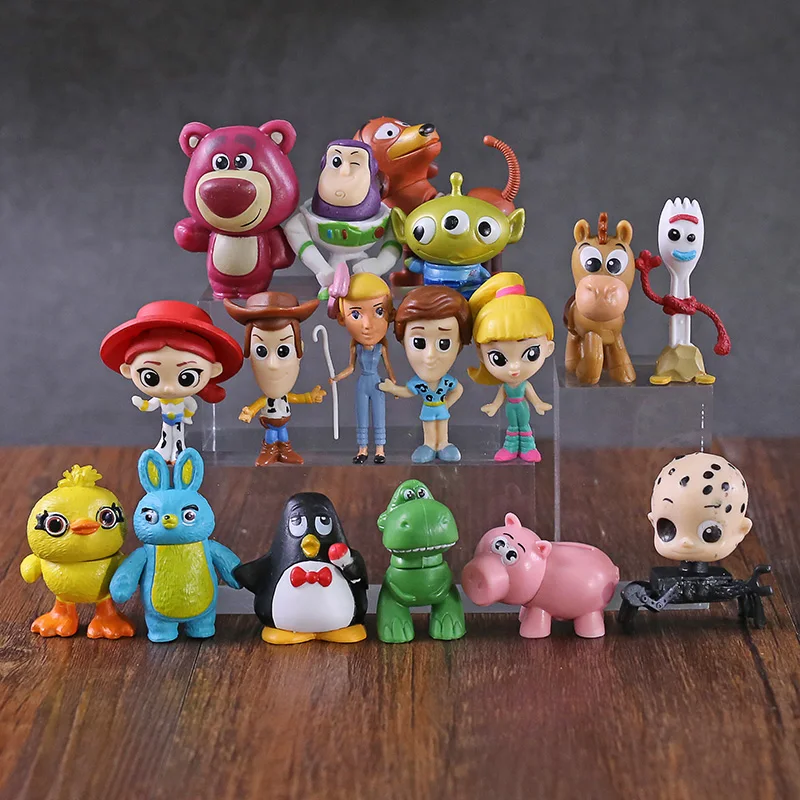 

Movie Toy Story 4 Cartoon Toys Woody Buzz Lightyear Jessie Lotso Forky Action Figure Collectible Doll Gift