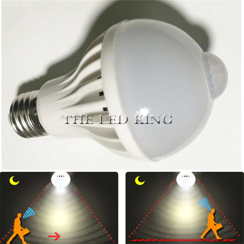 LED PIR Motion Sensor Bulb 5W 7W 9W 12W 15W E27 220V + Led Bulb Sound