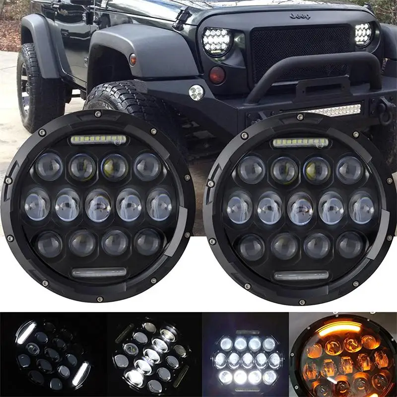 

High quality Projector Lens 7 Inch Round 78W Functional High Low Beam LED HeadlightsFor Jk Tj Fj