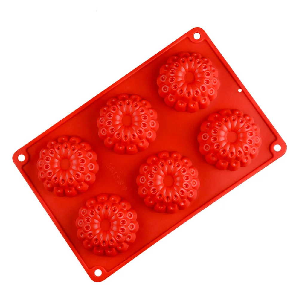 

6 Cavity 3D Molds Silicones For Decoration Wedding Flowers Baking Tools For Cakes Moulds