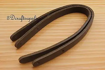 

purse handle Genuine Leather purse handles for Bag 30 cm dark brown CK10B
