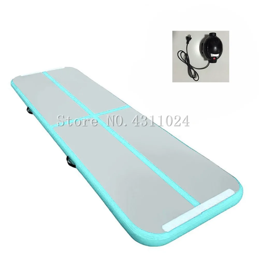 

Free Shipping Gymnastic Air Track Tumbling Mat 3*1*0.1M Mint Air Mats with Free Pump for Home Use, Cheerleading, Water, Park