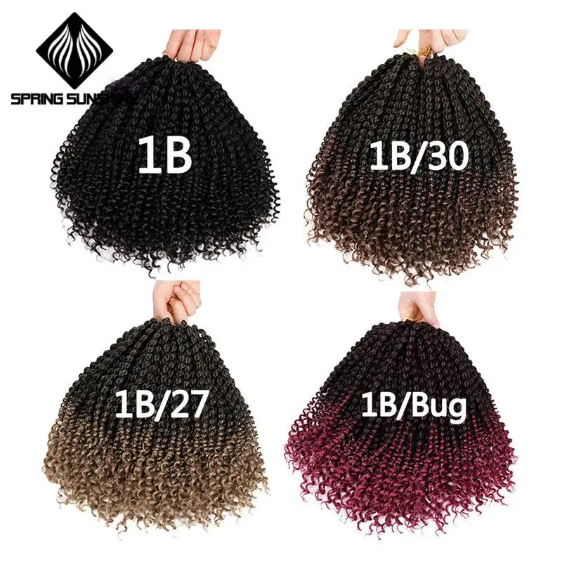 Marley Braids Ombre Hair Crochet Braid Synthetic Braiding Hair Extensions Braids Curly Crochet Hair Women Locs Twist