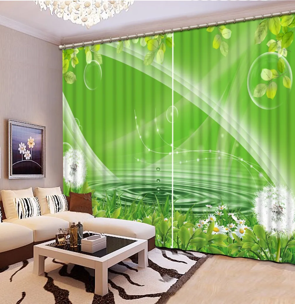 Personalizzare 3d lusso tende moderne per soggiorno pianta Verde ... Personalizzare 3d lusso tende moderne per soggiorno pianta Verde ...