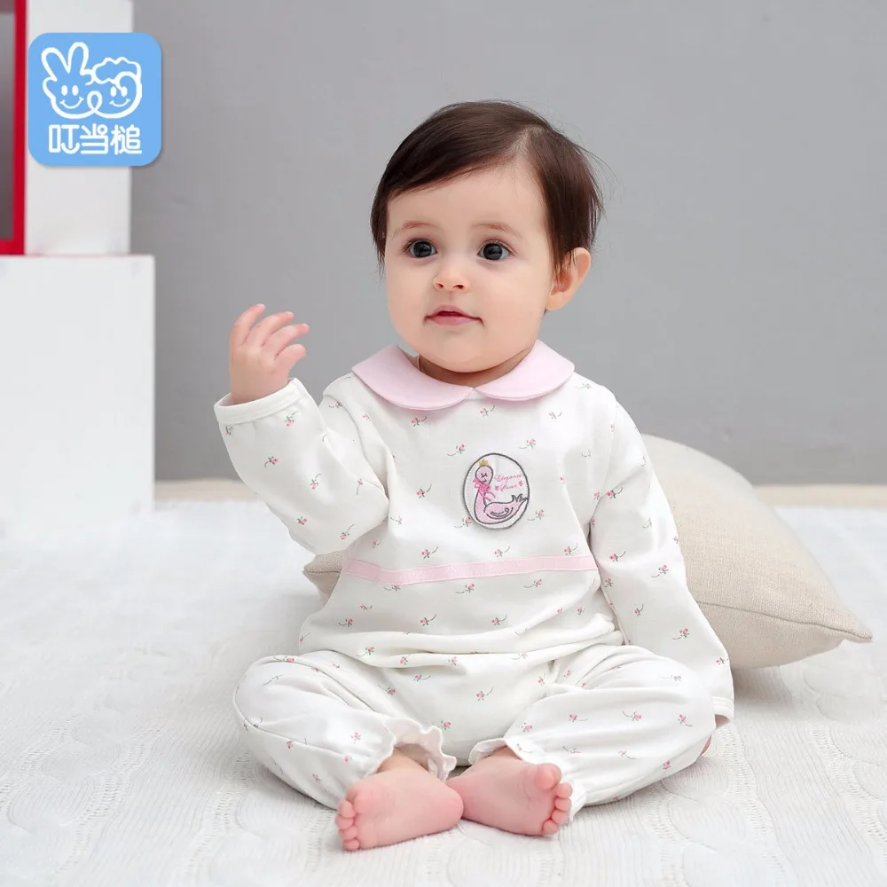 Dinstry Newborn cotton Rompers babys' spring autumn wear printing one