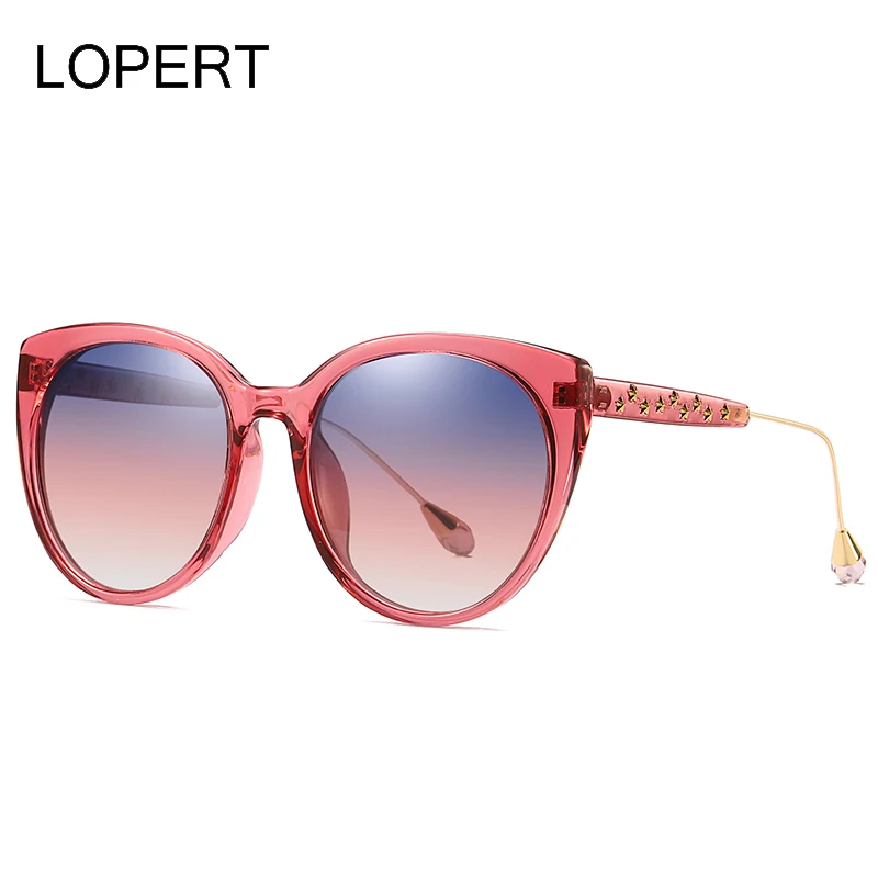 

LOPERT Luxury Brand Design Cat Eye Polarized Sunglasses Womens Lady Elegant Sun Glasses Female Driving Eyewear Oculos De Sol