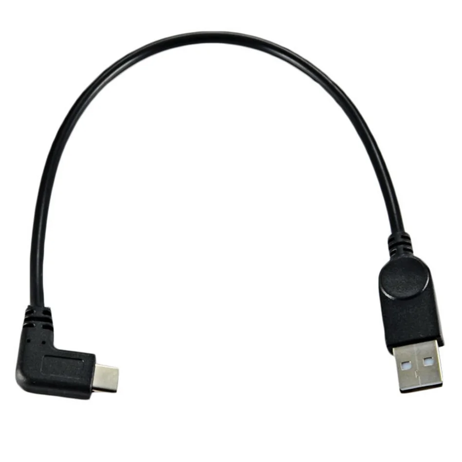 Позолоченный кабель USB Type C угловой удлинитель папа A 25 см|Кабели для MP3/MP4-плееров| |