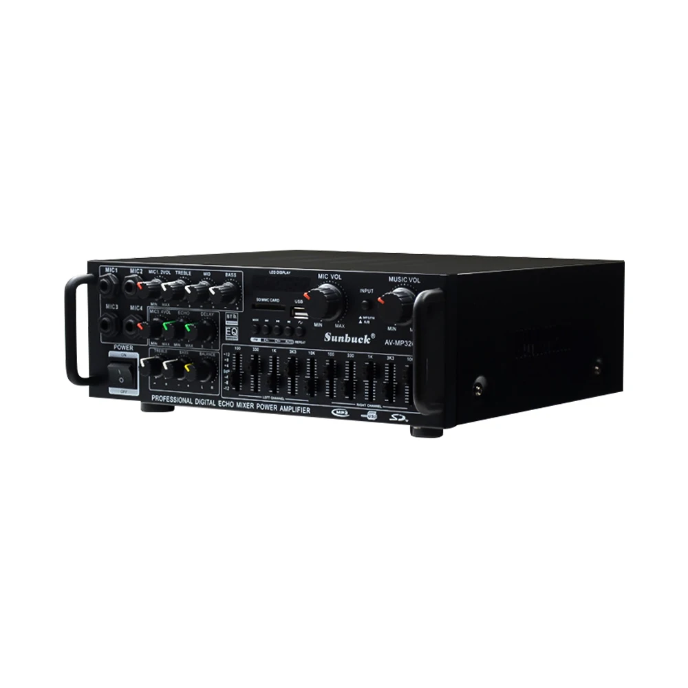 SUNBUCK 150 Вт * 2 220 в домашний Bluetooth HiFi усилитель высокой мощности эквалайзер 12