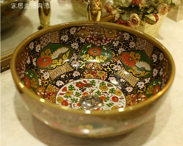 

European ceramic wash wash counter basin wash Antique B Series